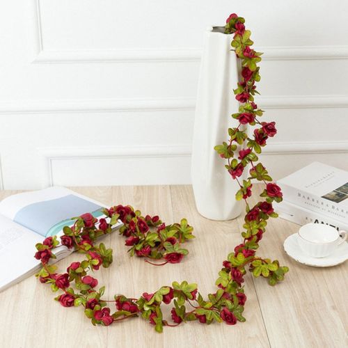 1pc 98.43inch/8.2ft Rose Artificial Flowers; Artificial Flower Christmas Garland; Fake Rose Vine For Wedding Home Room Decoration Spring Autumn G